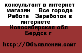 консультант в интернет магазин  - Все города Работа » Заработок в интернете   . Новосибирская обл.,Бердск г.